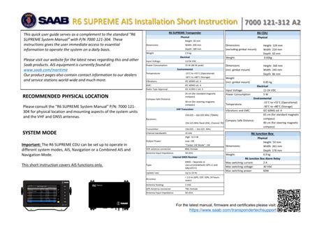 r6 junction box|R6 SUPREME AIS Installation Short Instruction 7000 121 .